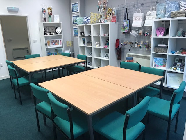 craft workshop space, located in Plymouth. Can be used for meetings and workshops.